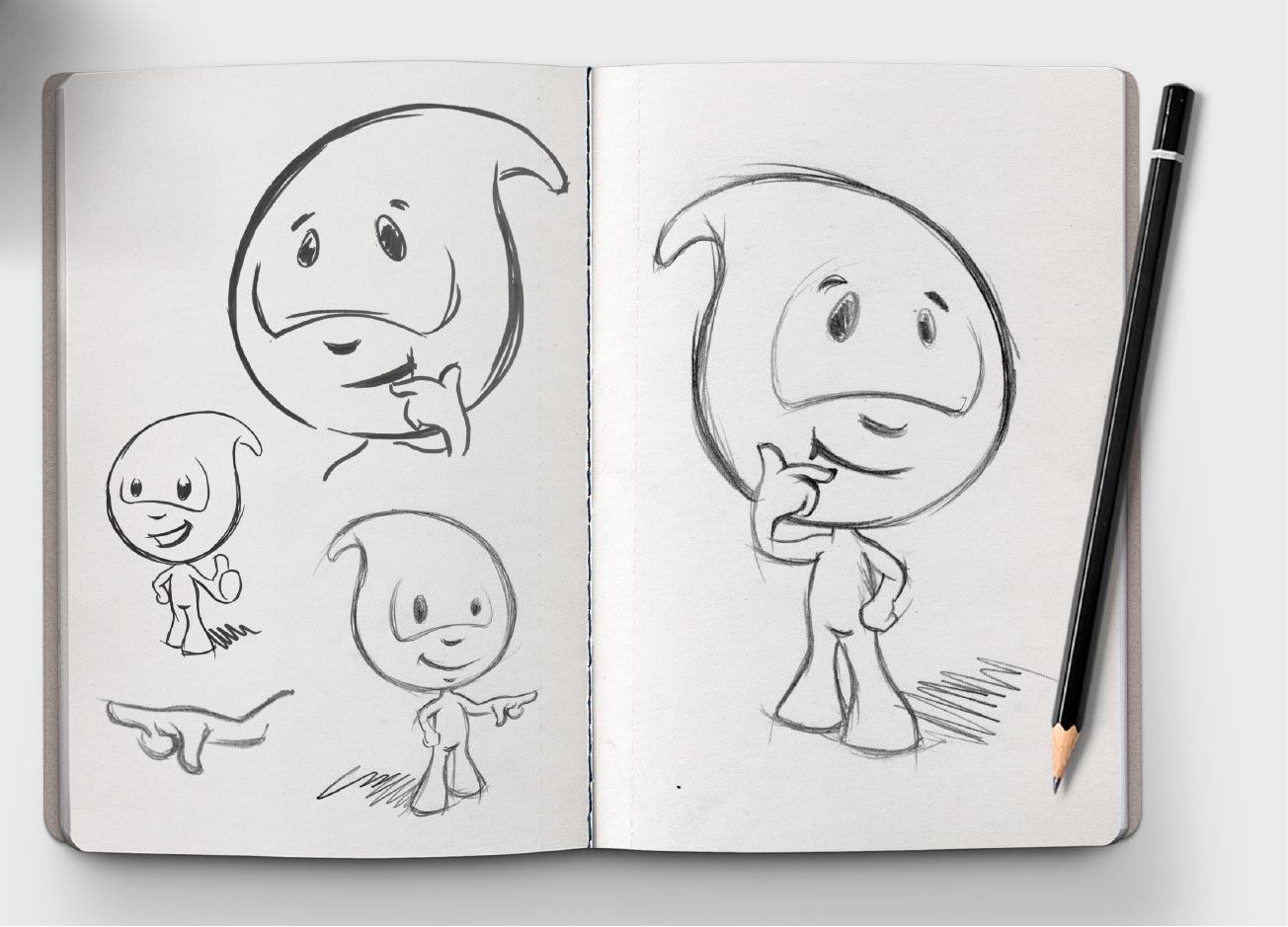 Esboços Mascote Águas do Luso